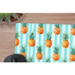 Ananas - Strepen - Groen muismat rubber klein 262 -closeup