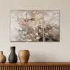Amandelbloesem - Abstract - Beige Canvas - Meerluiken 3 luik klein -sfeer3