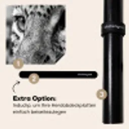 Luipaard - Zwart - Wit - Oog Inductie beschermer vinyl 3mm middel -zzzzzzz-induclip_DE