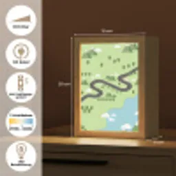 Auto - Bergweg - Natuur - Illustratie Light Box met kabel (Kinderlampje) klein -USP_DE