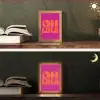 Oh la la - Roze - Oranje - Gestapelde letters Light Box met kabel (Tafellamp) klein -sfeer3