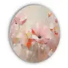 Bloemen - Watercolor - Roze - Abstract - Kunst Akoestische PET Vilt - Rond klein -3d
