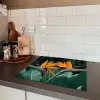 Paradijsvogel - Bloem - Exotisch Inductie beschermer vinyl 3mm middel -sfeer3