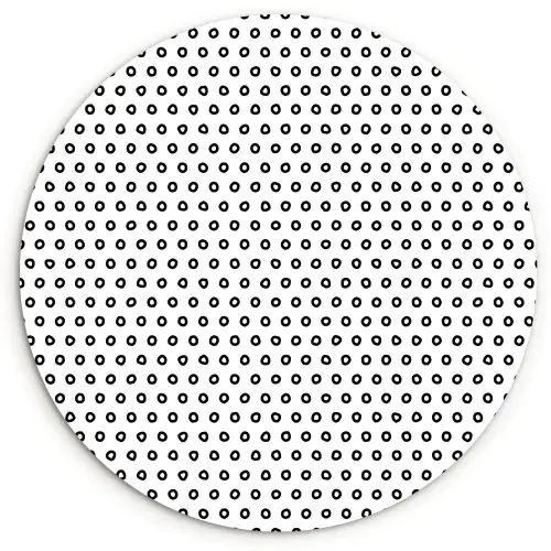 Rondjes - Zwart - Stippen Wandcirkel plexiglas klein 852 -3d