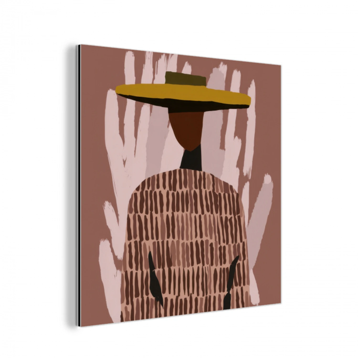 Abstract - Figuur - Illustratie - Hoed aluminium wit klein -3d