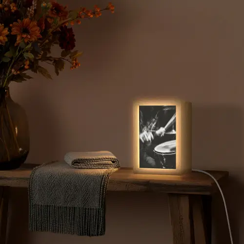 Drummer - Zwart - Drumstel Light Box met kabel (Tafellamp) klein -sfeer4