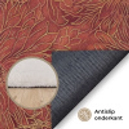 Oosters - Bloemen - Terracotta Vloerkleed Rechthoek klein 1091 -uniquesellingpoint_antislip_NL