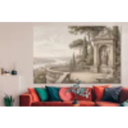 Terras - Stad - Uitzicht - Rivier forex 5mm xxl -woonkamer