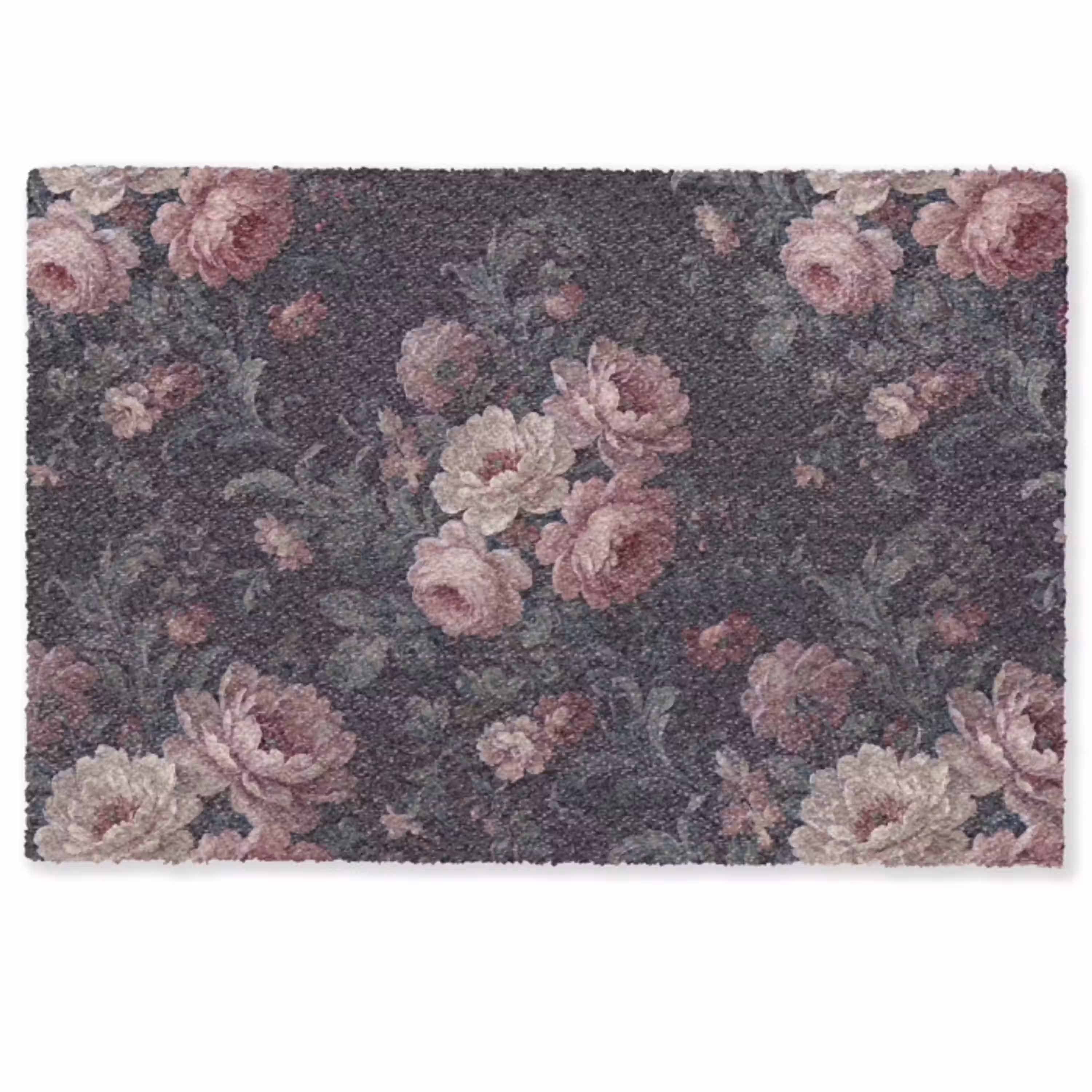 Bloemen - Patroon - Sierlijk - Roze - Donker Deurmat klein -zkaufland3d