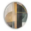 Abstract - Goud - Brons - Groen - Vormen - Modern Akoestische PET Vilt - Rond klein -3d