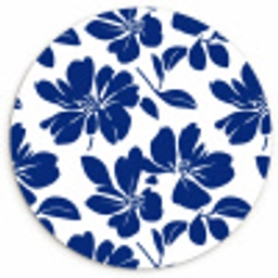 Floraal - Modern - Blauw Wandcirkel kunststof plaat 5mm dik klein 188 -3d