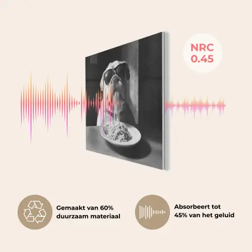 Hond - Bulldog - Pasta - Bril - Stoer - Dieren PET vilt klein -USP_NL