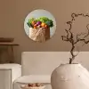 Papieren - Boodschappen - Groente - Kleurrijk Wandcirkel kunststof plaat 5mm dik klein -sfeer1