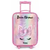 Eenhoorn - Glitters - Regenboog - Pastel Kinderkoffer - Roze klein -zz3dotto