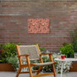 Klassiek - Botanisch - Roze Tuinposter op houten frame 2 cm dik klein 845 -sfeer3