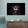 Bloemenvaas - Hout - Bloemen - Boeket canvas 2cm klein -sfeer4