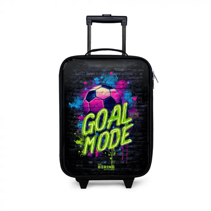 Neon - Graffiti - Voetbal - Kleurrijk Kinderkoffer - Zwart klein -3d