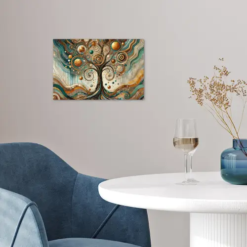 Levensboom - Boom - Abstract - Modern poster papier klein -sfeer3