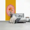 Lelie - Oranje - Lijst - Ovaal fotobehang vinyl groot -slaapkamer