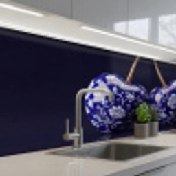 Porselein- Kersen - Delfts - Blauw keuken achterwand 2 middel -3d_schuin