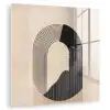 Grafisch gebogen motief - Beige plexiglas 5mm klein -zzzproduct_nieuw