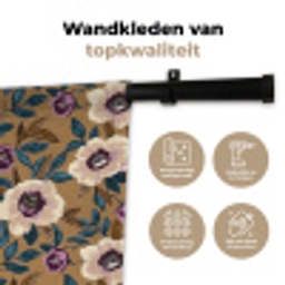 Floraal - Stilleven - Kleurrijk Wandkleed katoen klein 269 -sfeer2