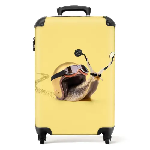 Escar-Go - Geel Koffer - NBS - Handbagage middel -productfoto_recht
