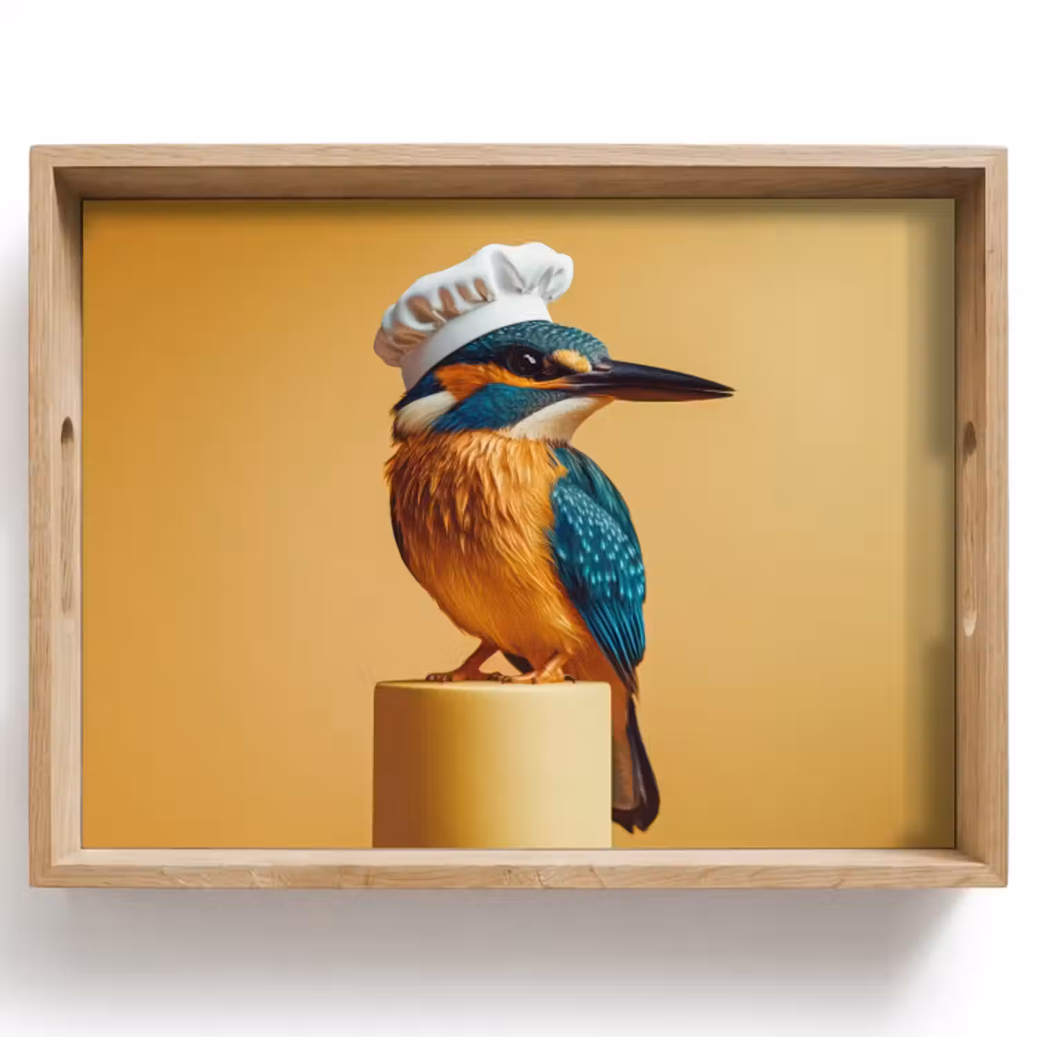 Dienblad - Ijsvogel - Pilaar - Koksmuts - Vogel