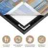 Skyline - Wolkenkrabbers - Water - Blauw Textielframe zwart klein -USP_feed_closeupNL