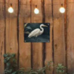 Reiger - Water - Natuur - Modern - Wit tuinposter los doek klein -sfeer1