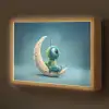 Maan - Ruimtewezen - Blauw Light Box met batterij (Wandlamp kind) middel -z3d_website