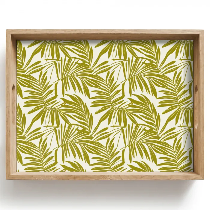 Palmblad - Patroon - Groen Dienblad Rechthoek middel 911 -z3d_shopping