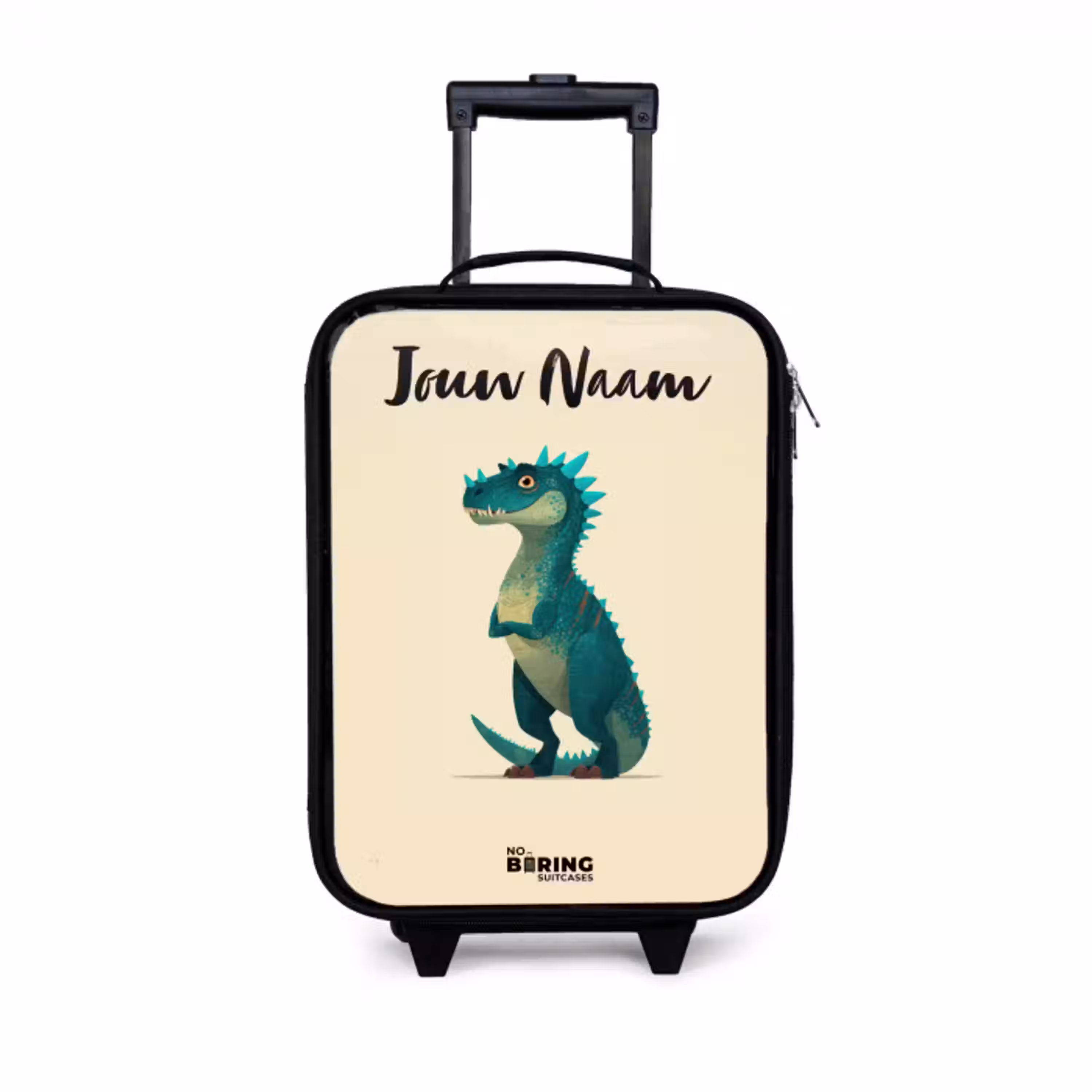 Dino - Dier - Blauw - Groen Kinderkoffer - Zwart klein -3d