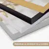 Abstracte vierkanten - Aardetonen - Mistig Textielframe zwart klein -USP_kleurenDE