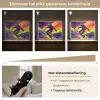 Snowboarden - Sneeuw - Kleurrijk Light Box met batterij (Wandlamp kind) middel -USP_dimbaarNL