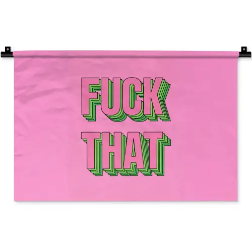 Tekst - Bold - Roze Wandkleed katoen klein -zz3d