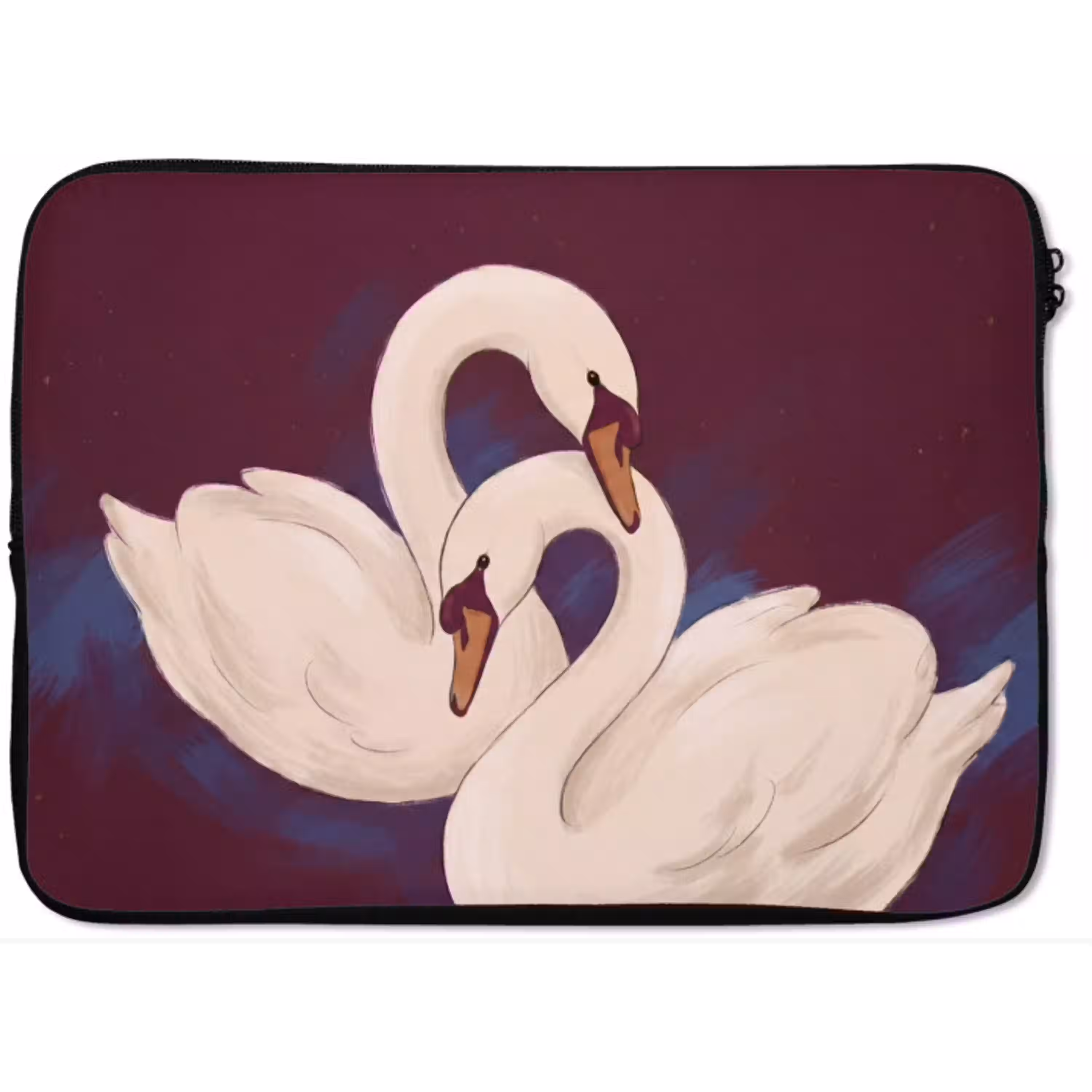 Vogel - Koppel - Liefde - Abstract - Wit laptophoes neopreen klein -zkaufland3dotto