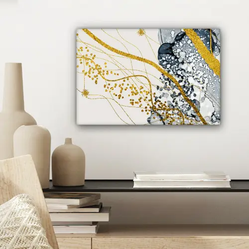 Abstract - Goud - Natuur - Kunst canvas 2cm klein -sfeer6