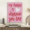 Valentijn - Hart - Liefde - Roze PET vilt klein -sfeer1