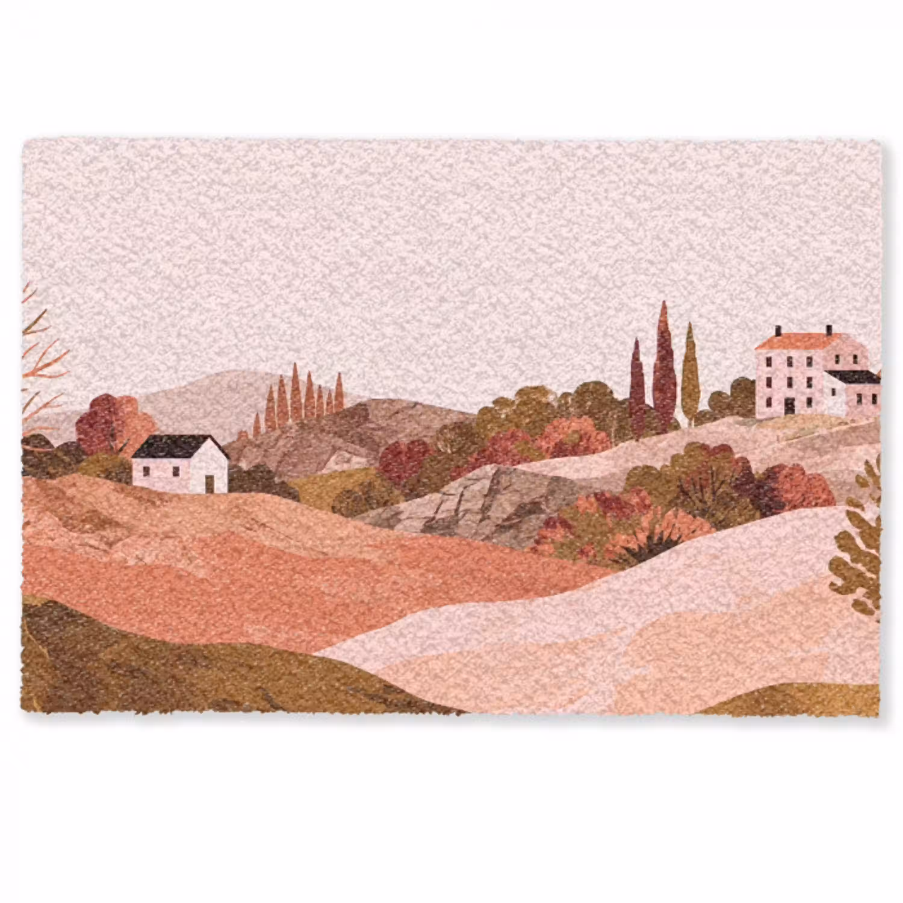 Heuvellandschap - Grafisch - Terracotta Deurmat klein -zkaufland3d