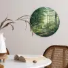 Bos - Pad - Zon - Bomen - Groen - Natuur Wandcirkel kunststof plaat 5mm dik klein -sfeer4