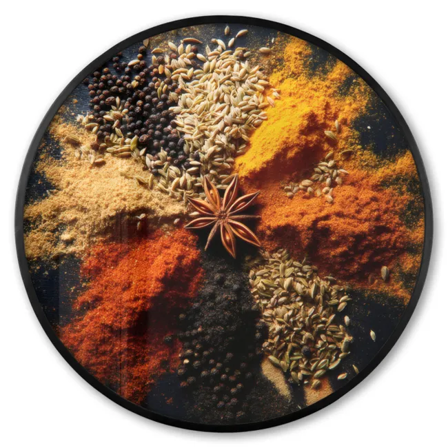 Ronde fotolijst - Specerijen - Explosie - Oranje