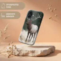 Edelhert - Gewei - Schildering - Rustiek Toughcase MagSafe Apple iPhone 17 klein -USP_RandenV_DE