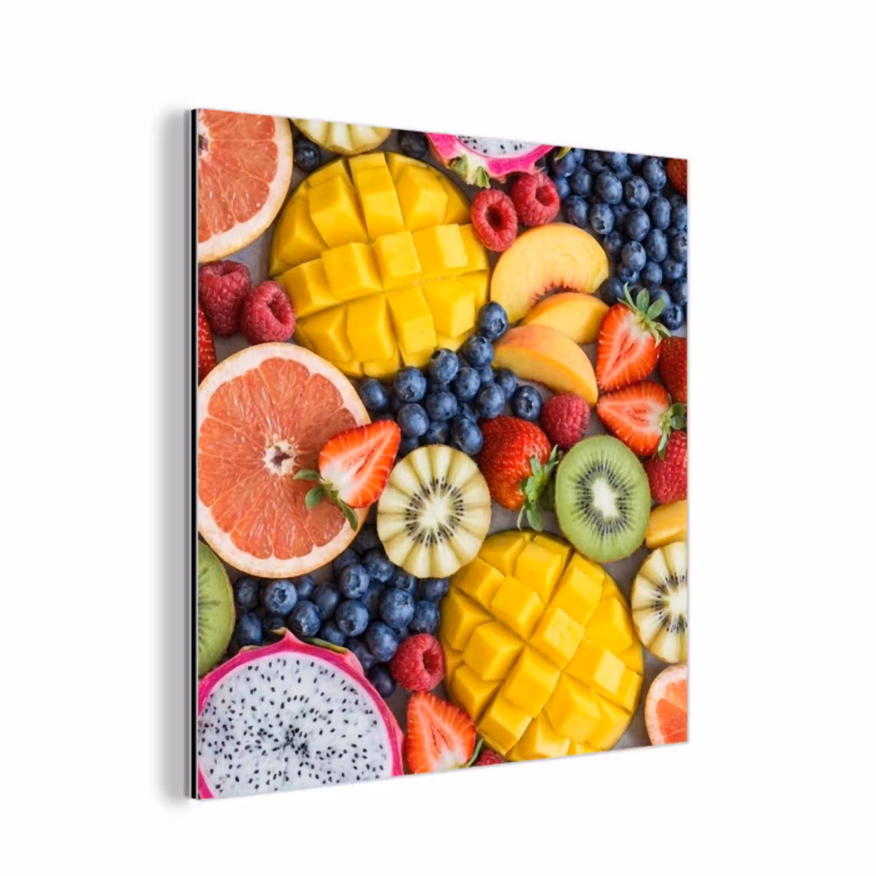 Fruit - Versneden - Kleurrijk - Eten - Gezond aluminium wit klein -3d