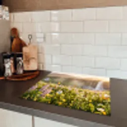 Vlinders - Waterval - Bloemenveld Inductie beschermer vinyl 3mm middel -sfeer3