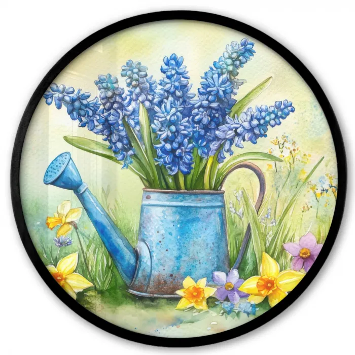 Gieter - Lavendel - Bloesems Fotolijst rond zonder passe partout klein -3d