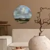 Gezicht op Haarlem met bleekvelden - Schilderij van Jacob van Ruisdael Wandcirkel kunststof plaat 5mm dik klein -sfeer1