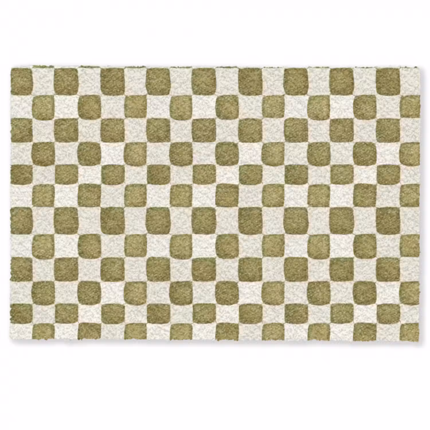 Fußmatte - Schach - Muster - Grün