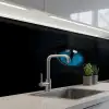 Kat - Blauw - Dier - Zwart keuken achterwand 2 middel -3d_schuin