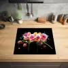 Orchidee - Graffiti - Kleurrijk - Bloemen - Abstract Inductie beschermer vinyl 3mm middel -sfeer5